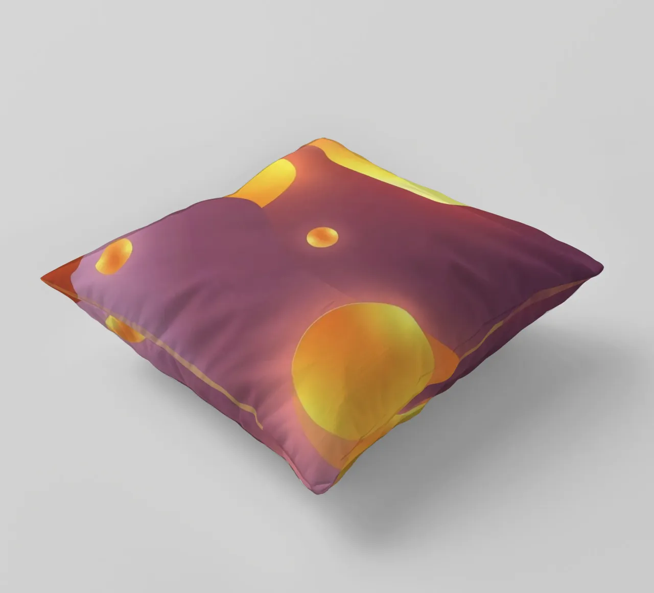 Design astratto e colorato, con forme morbide e luminose. cuscino da DesignDoodle