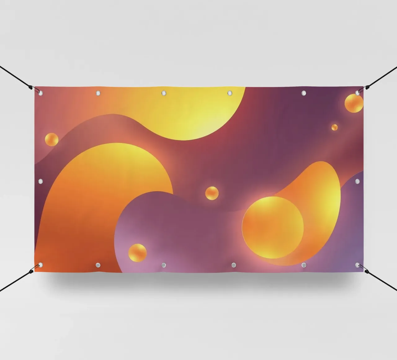 Design astratto e colorato, con forme morbide e luminose. telo in pvc da DesignDoodle