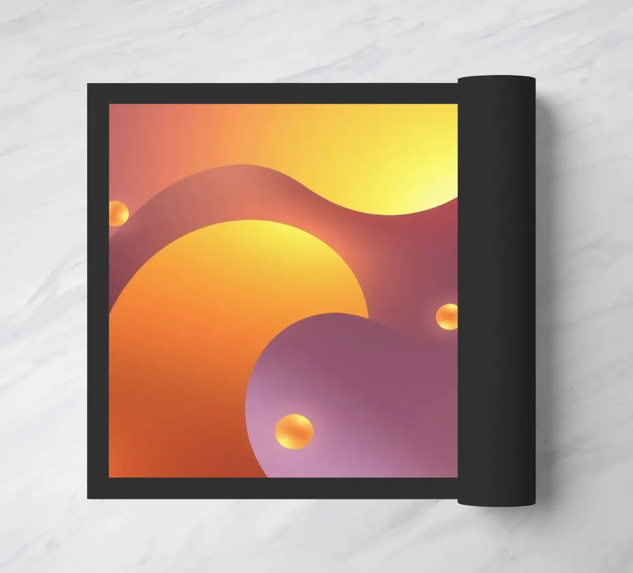 Design astratto e colorato, con forme morbide e luminose. zerbino da DesignDoodle