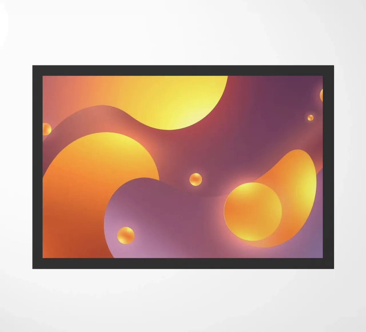 Design astratto e colorato, con forme morbide e luminose. zerbino da DesignDoodle