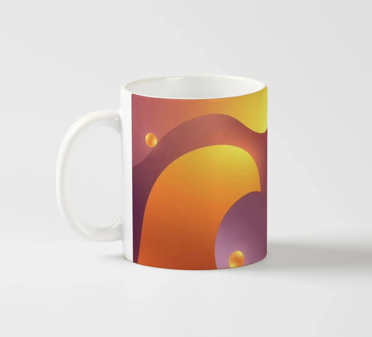 Design astratto e colorato, con forme morbide e luminose. tazza in ceramica da DesignDoodle