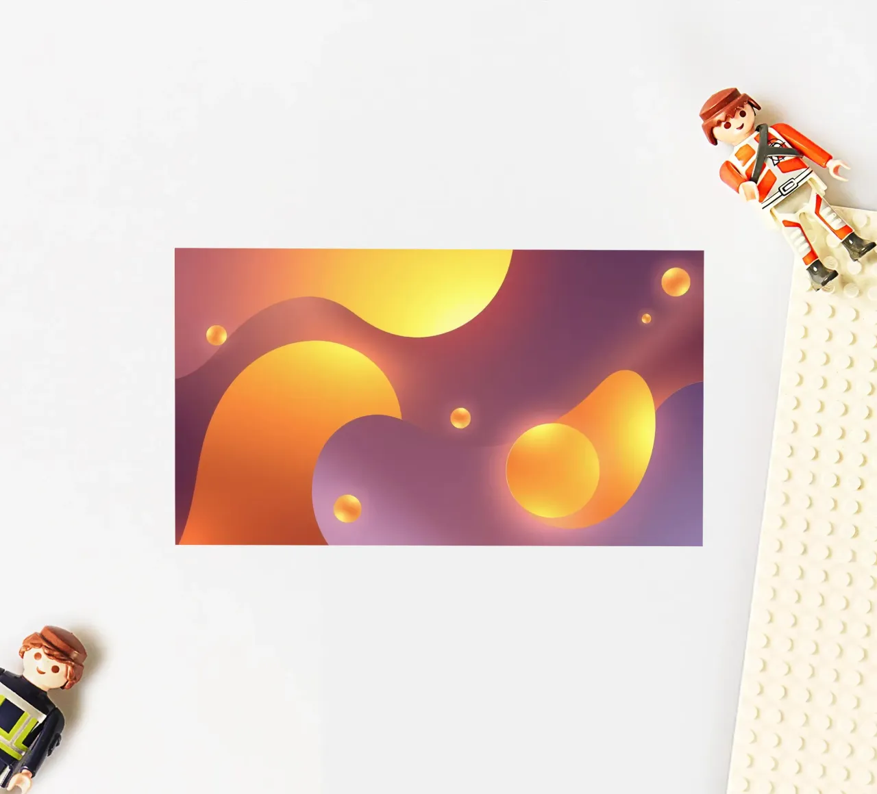 Design astratto e colorato, con forme morbide e luminose. adesivo da DesignDoodle