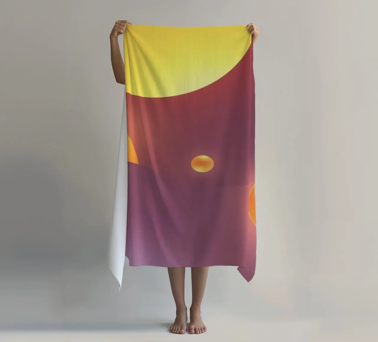 Design astratto e colorato, con forme morbide e luminose. telo mare da DesignDoodle