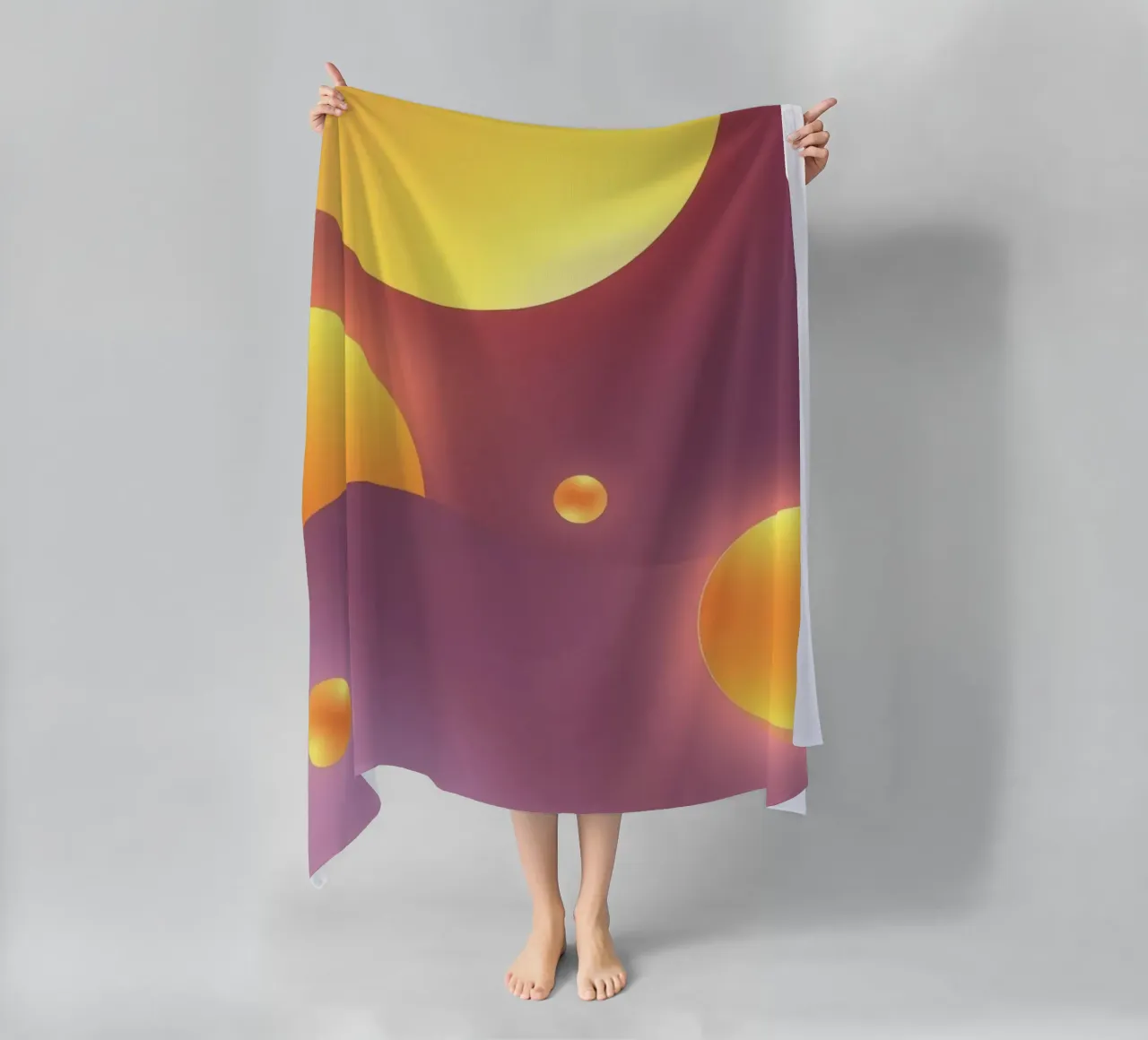 Design astratto e colorato, con forme morbide e luminose. telo mare da DesignDoodle