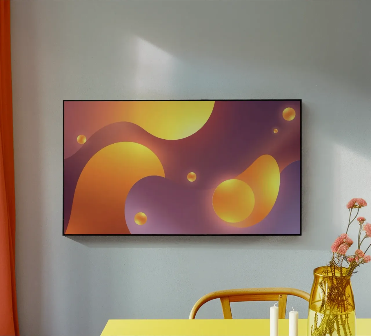 Design astratto e colorato, con forme morbide e luminose. plexiglass da DesignDoodle