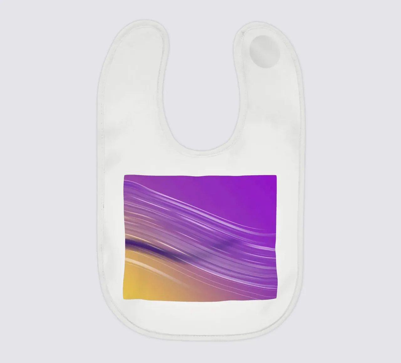 composizione di linee morbide e fluide in viola e giallo bavaglino da DesignDoodle