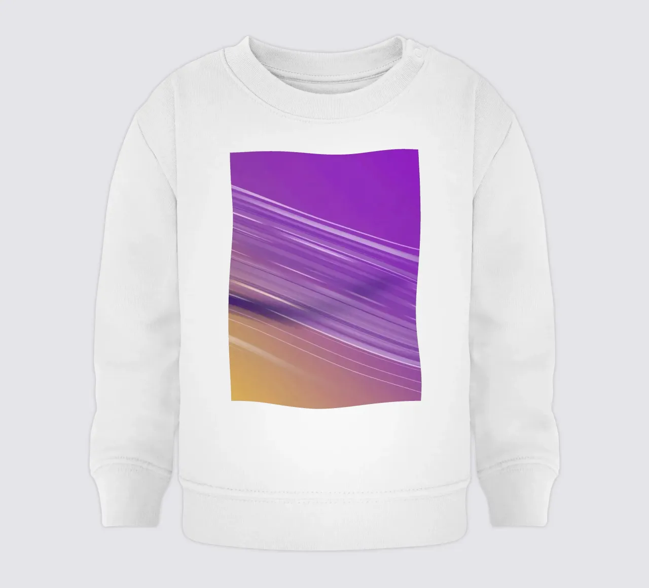 composizione di linee morbide e fluide in viola e giallo felpa neonato da DesignDoodle