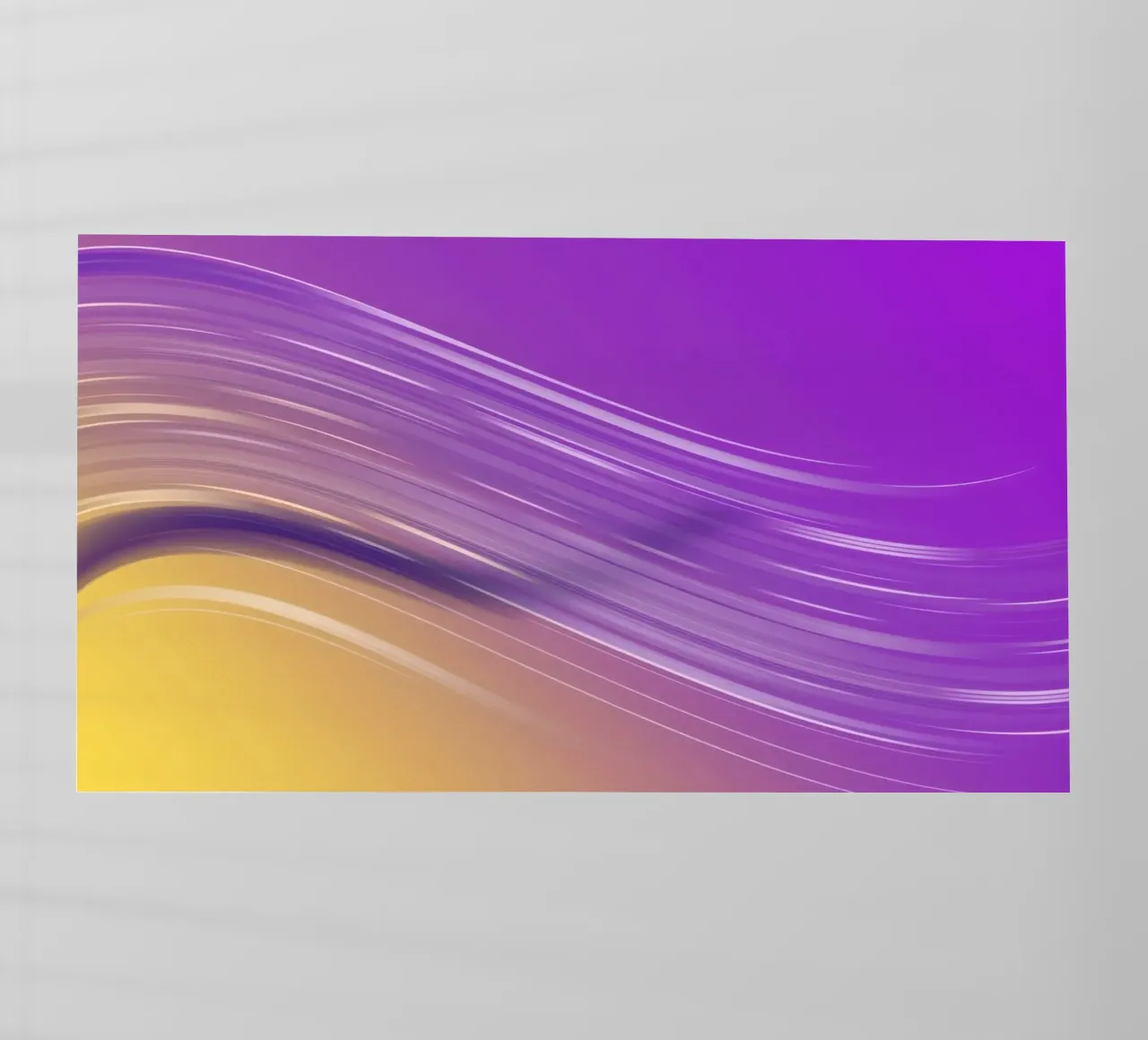 composizione di linee morbide e fluide in viola e giallo pellicola backlit da DesignDoodle