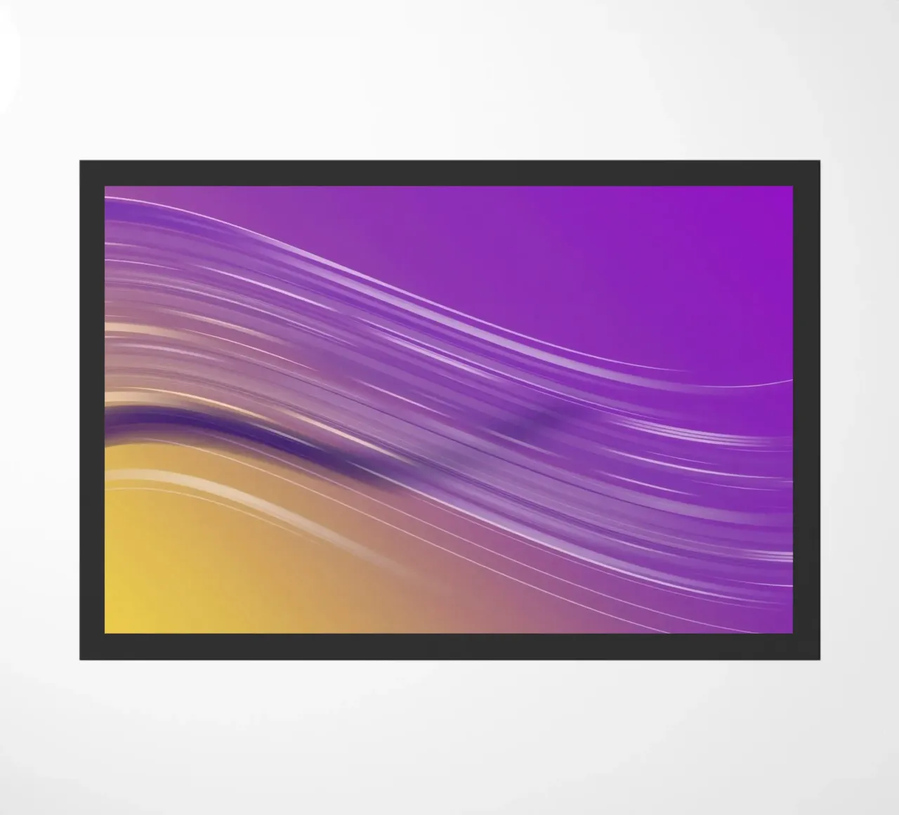 composizione di linee morbide e fluide in viola e giallo zerbino da DesignDoodle