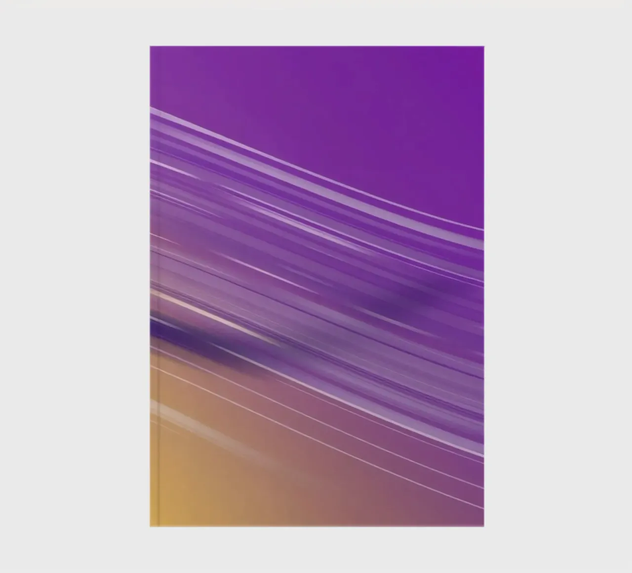 composition of smooth flowing lines in purple and yellow notebook by DesignDoodle
