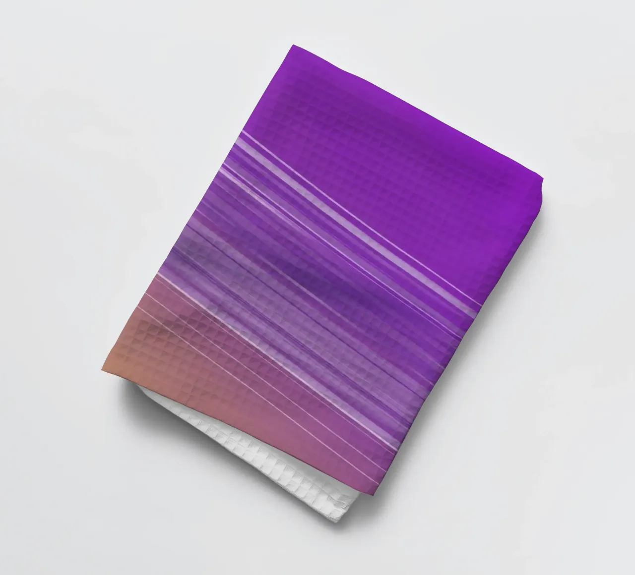 composizione di linee morbide e fluide in viola e giallo canovaccio da cucina da DesignDoodle