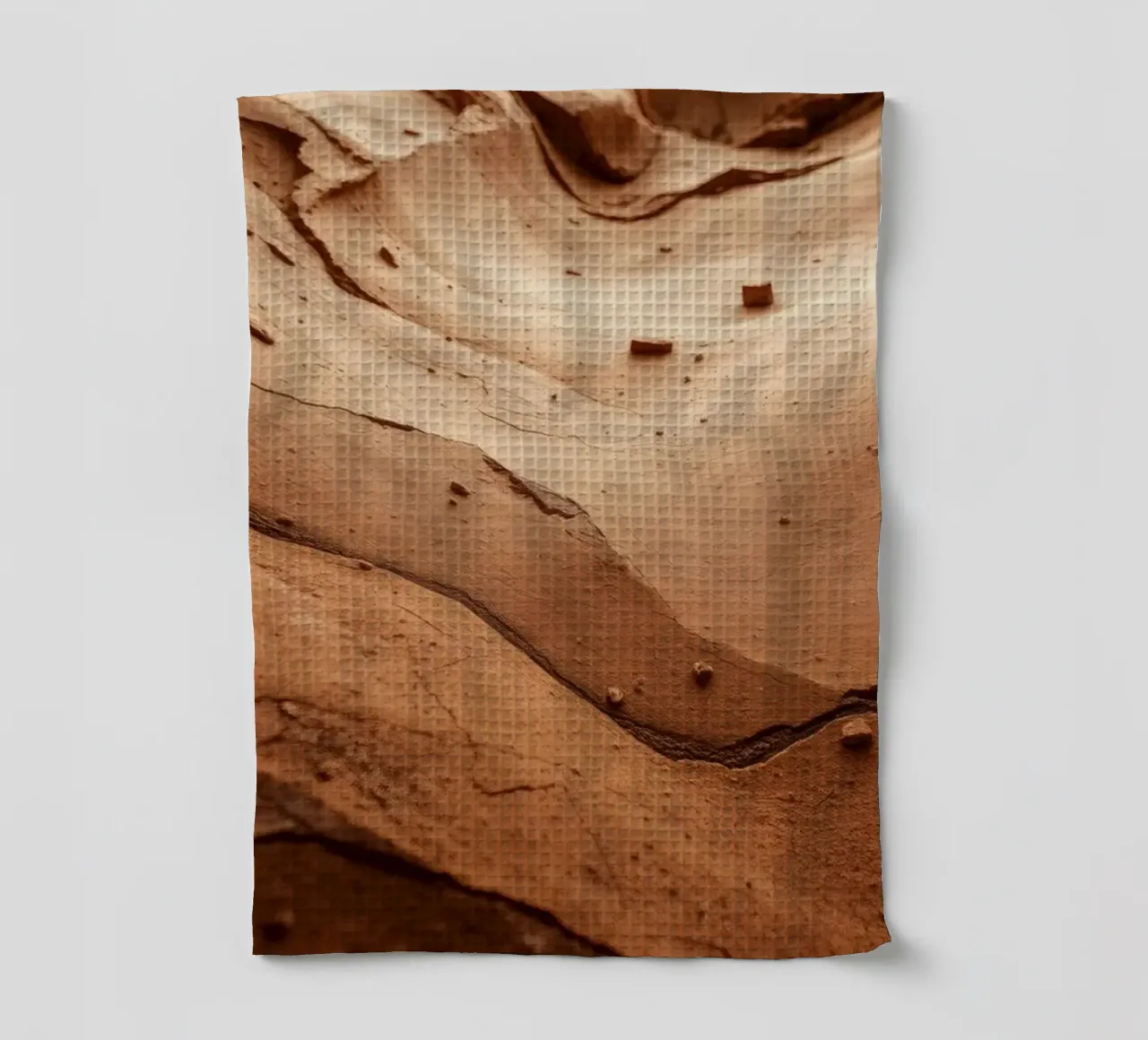 Exploration of canyon texture revealing layers of earth tea towel by DesignDoodle