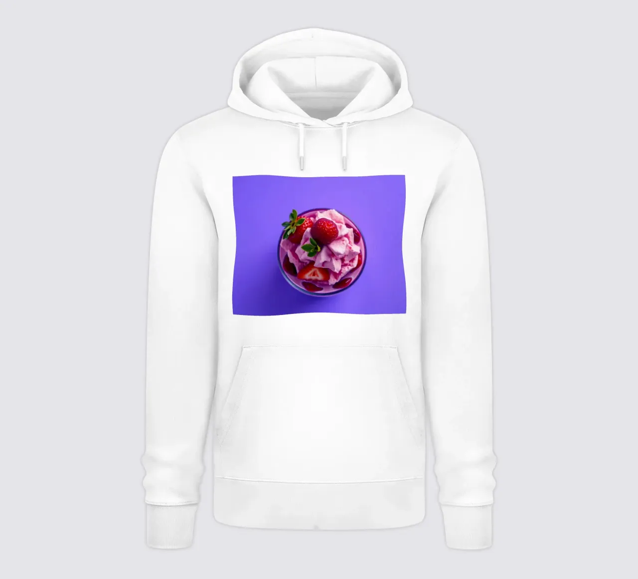 Dessert colorato con fragole e lamponi felpa con cappuccio da DesignDoodle