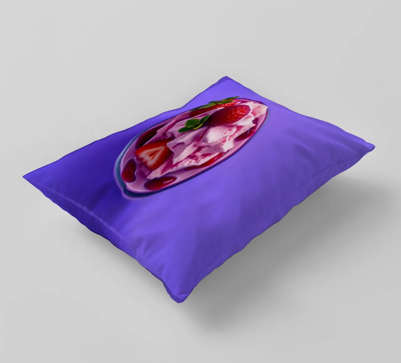 Dessert colorato con fragole e lamponi cuscino da DesignDoodle