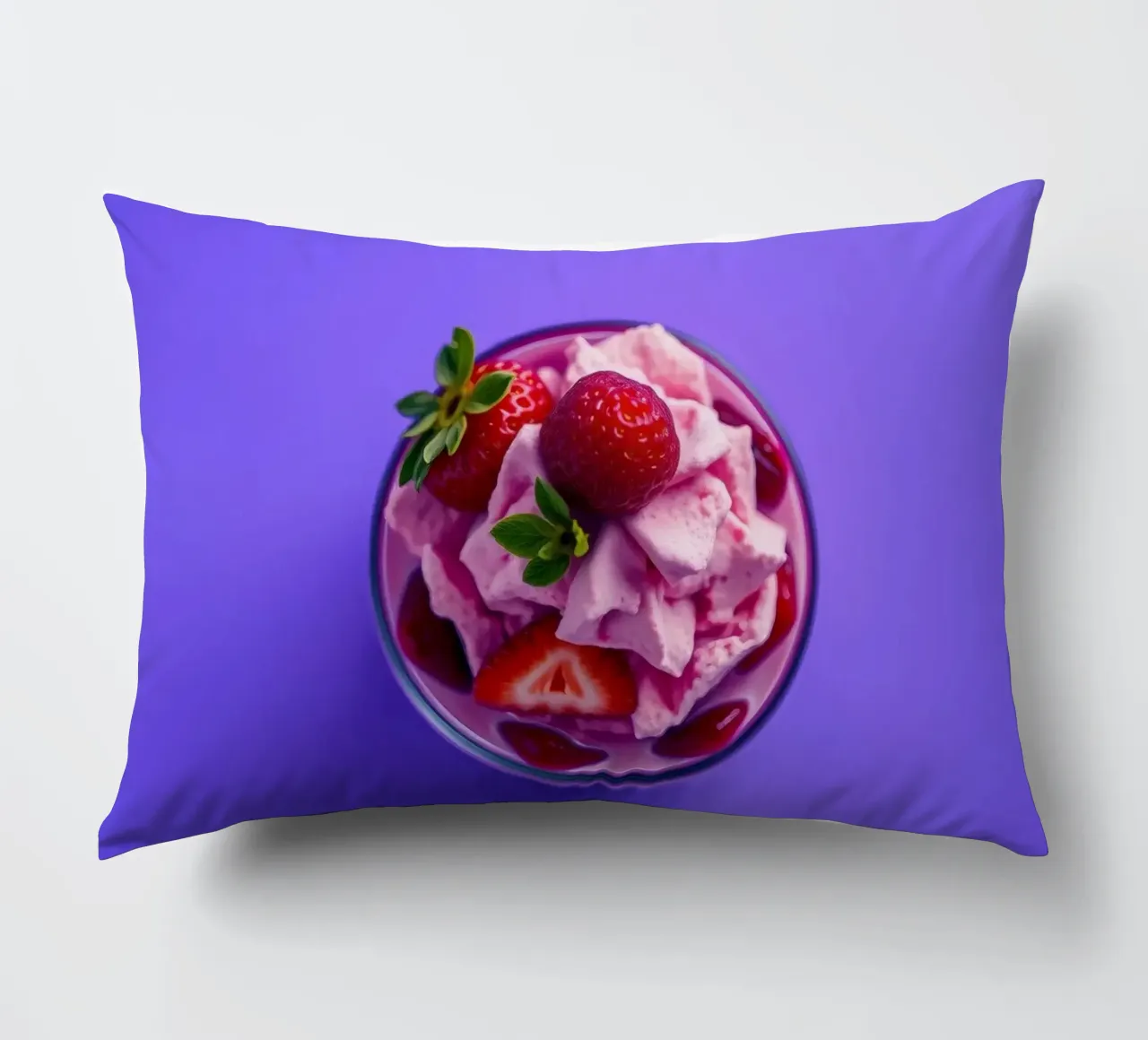 Dessert colorato con fragole e lamponi cuscino da DesignDoodle