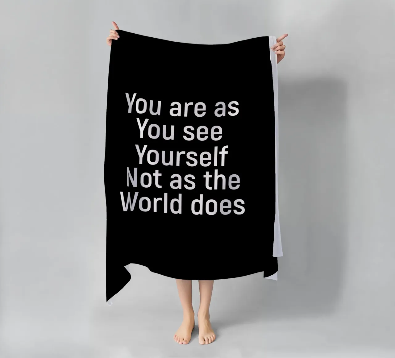You are as you see yourself not as the world does serviette de plage de positivepipo