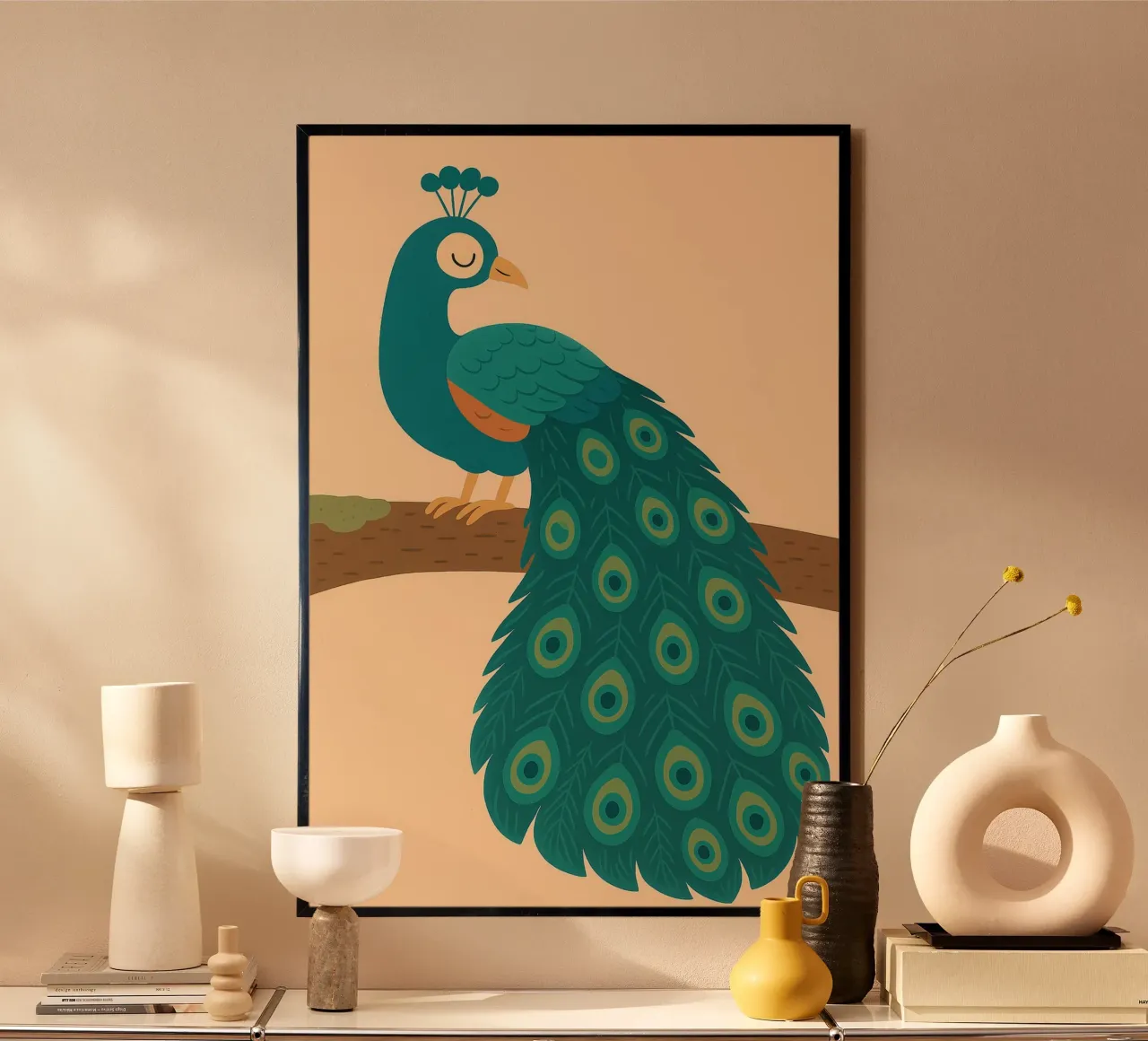 Pavone - Animazioni per bambini poster da Tiny Tails & Stripes