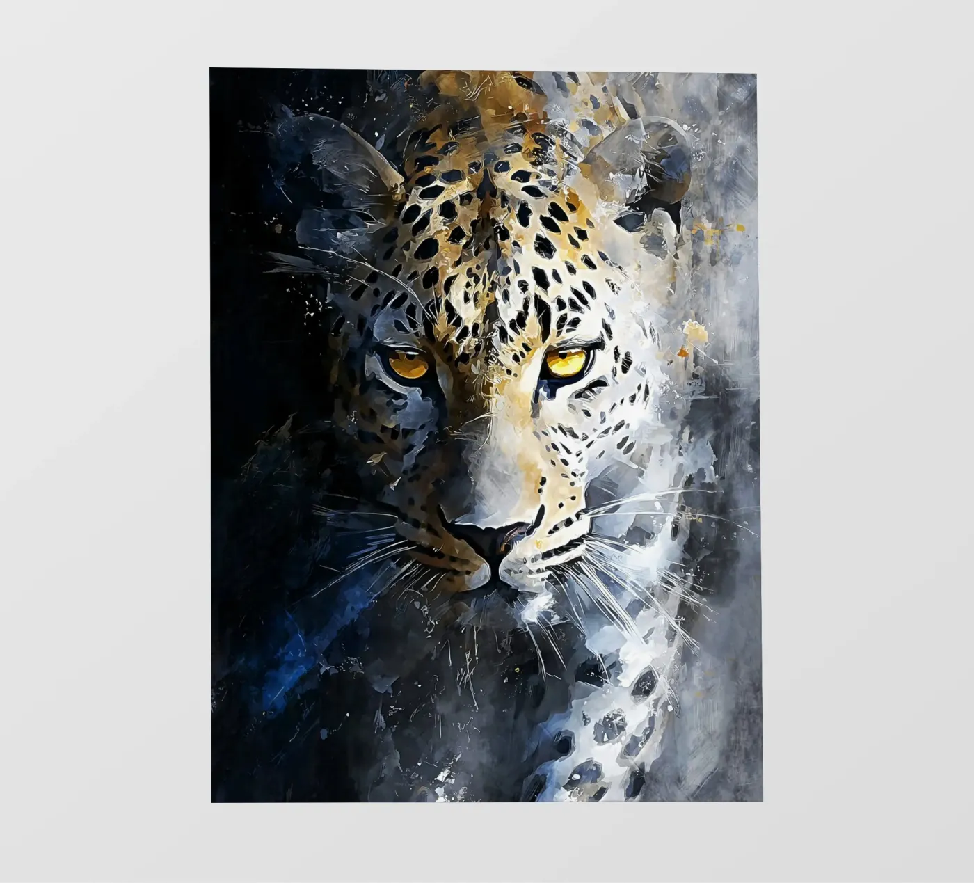 Leopard Modern Art fotobehang van Mateo