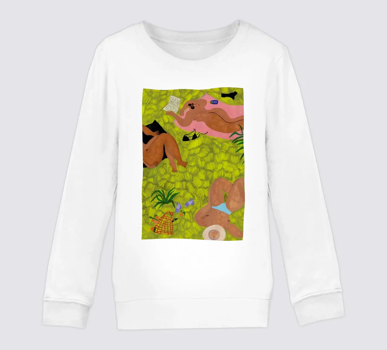 A Summer Day kids sweatshirt by Nudes and Croissants