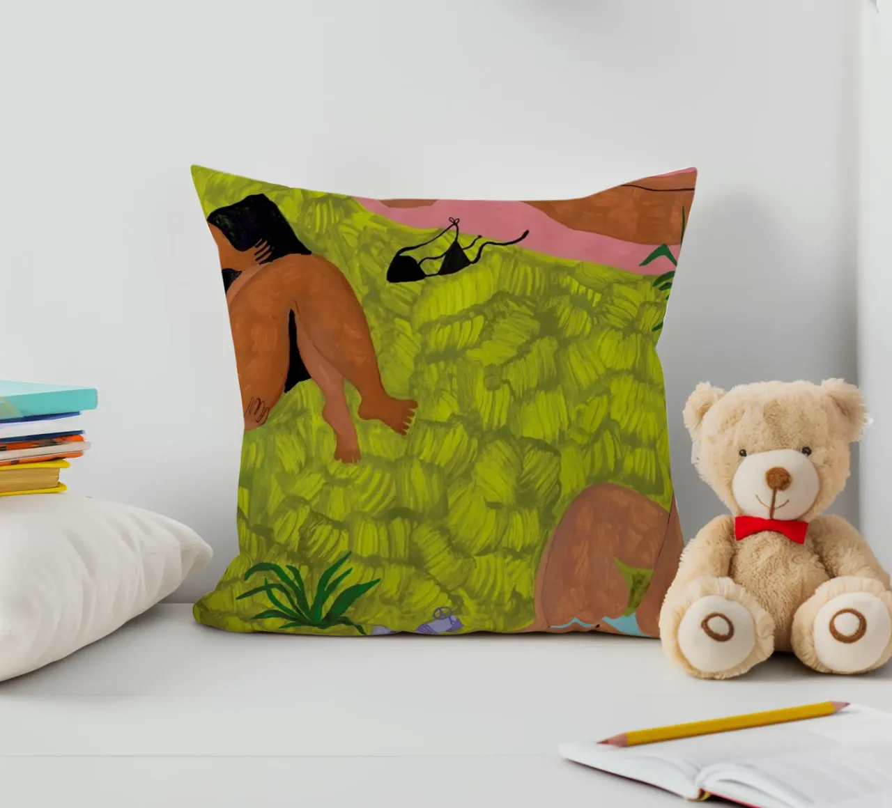A Summer Day decorative cushion by Nudes and Croissants