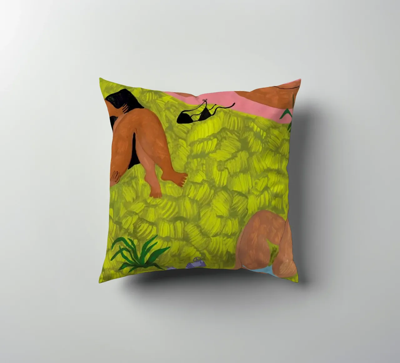 A Summer Day decorative cushion by Nudes and Croissants