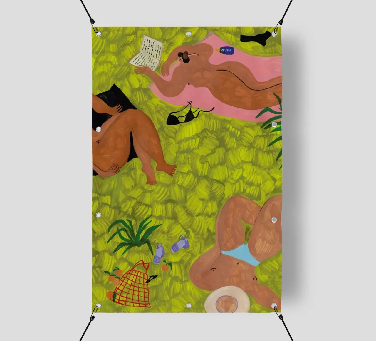 A Summer Day telo in pvc da Nudes and Croissants