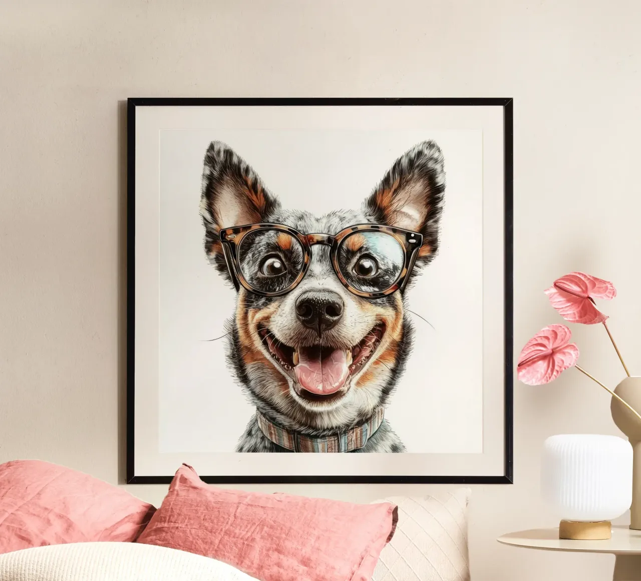 Grappig Australisch vee in een bril poster van Funny Animals