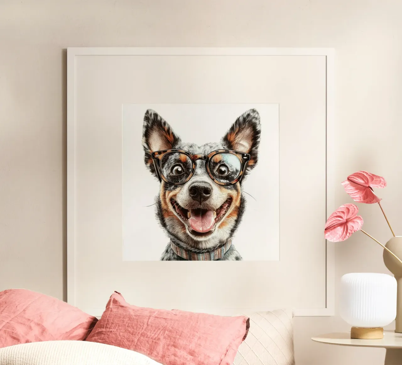 Grappig Australisch vee in een bril poster van Funny Animals