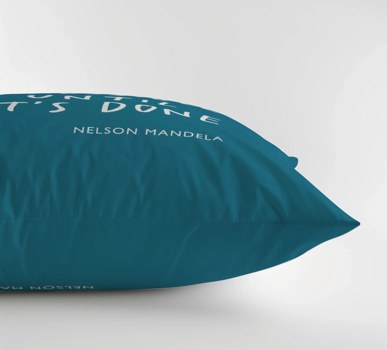 It Always Seems Impossible Until Its's Done Typography Print decorative cushion by THE MOTIVATED TYPE