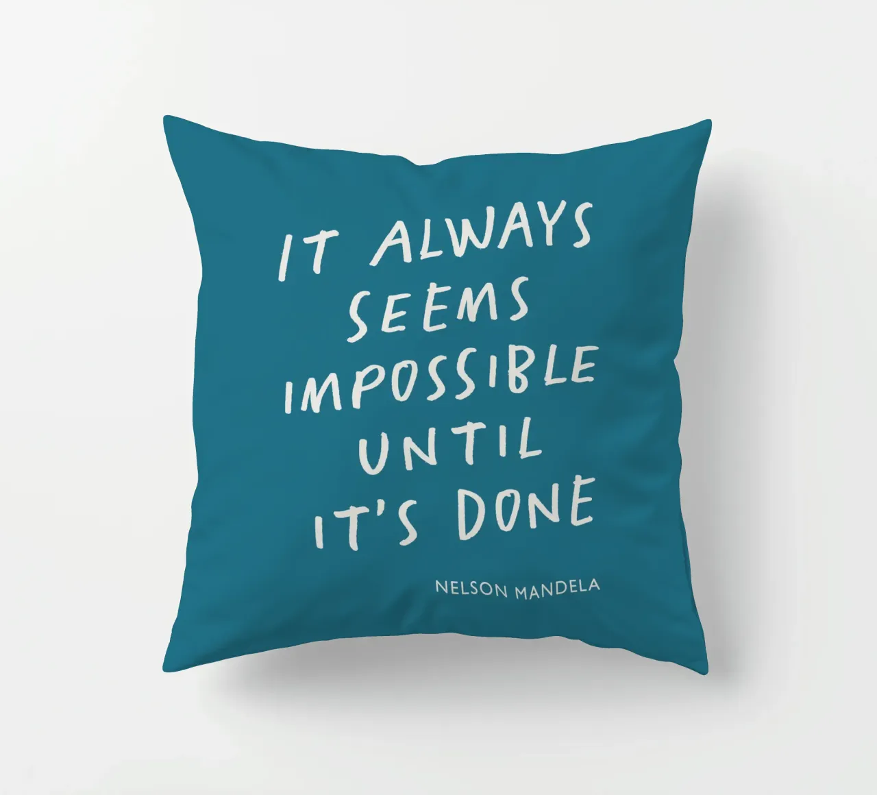 Cela semble toujours impossible jusqu'à ce que ce soit fait Typographie Imprimé coussin de THE MOTIVATED TYPE