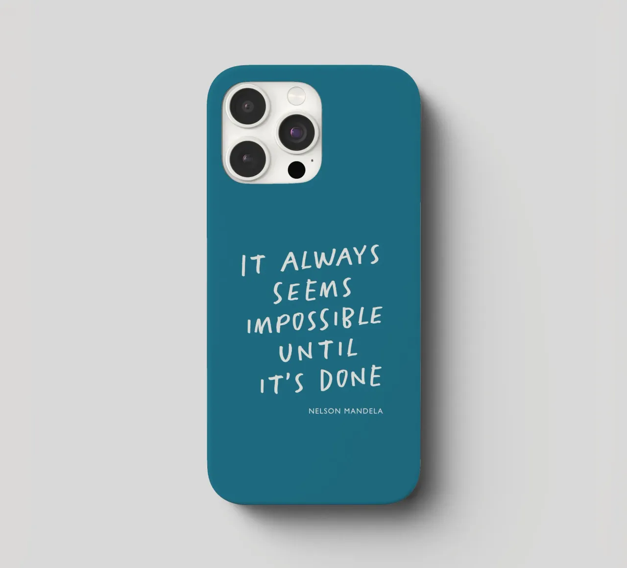 It Always Seems Impossible Until Its's Done Typography Print iphone case by THE MOTIVATED TYPE