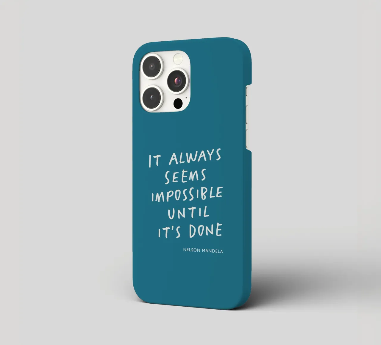 It Always Seems Impossible Until Its's Done Typography Print iphone case by THE MOTIVATED TYPE