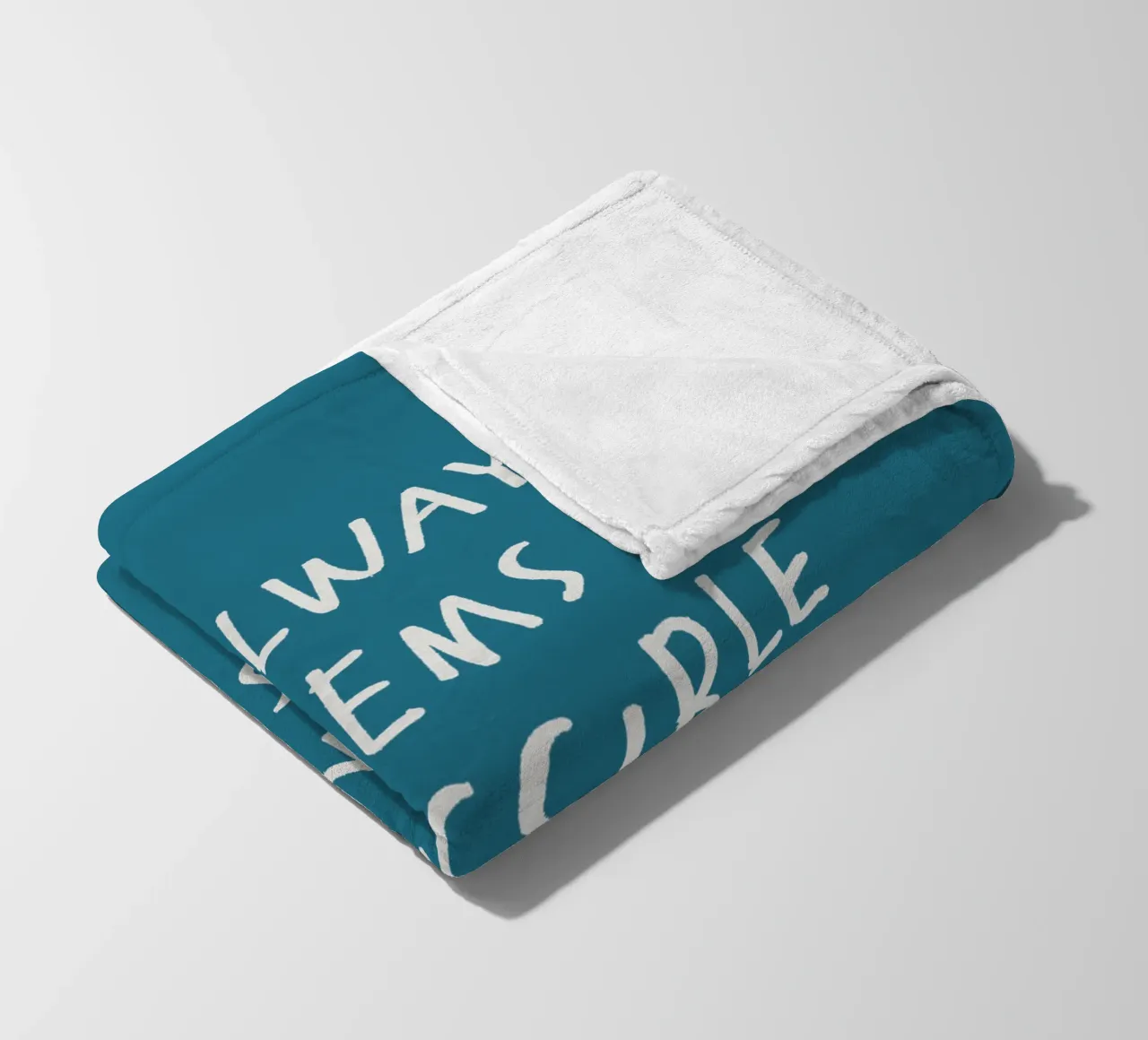 Cela semble toujours impossible jusqu'à ce que ce soit fait Typographie Imprimé plaid polaire de THE MOTIVATED TYPE
