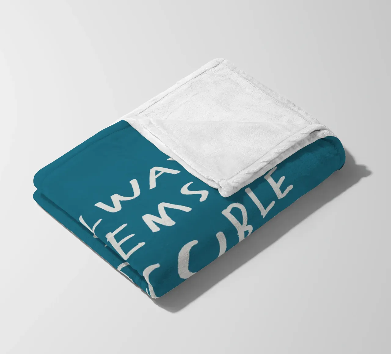 It Always Seems Impossible Until Its's Done Typography Print fleece blanket by THE MOTIVATED TYPE