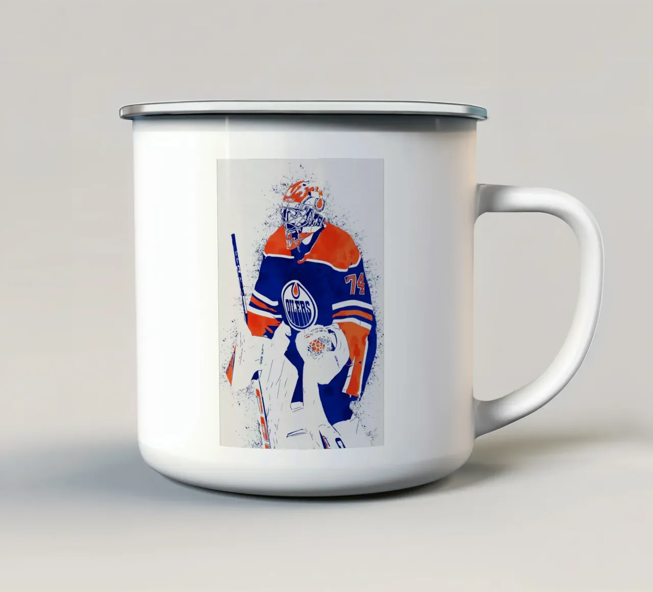 Stuart Skinner enamel mug by tenten