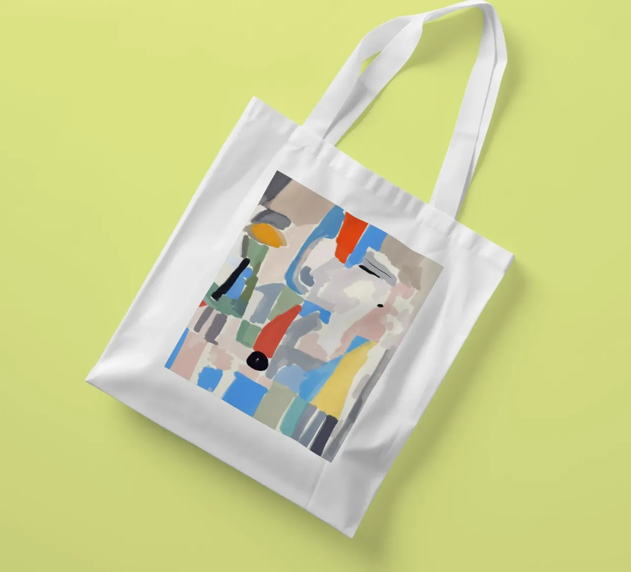Pezzi di colore astratti borsa in juta da Little Dean