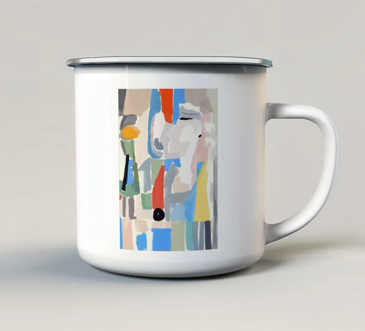 Pezzi di colore astratti tazza in smalto da Little Dean