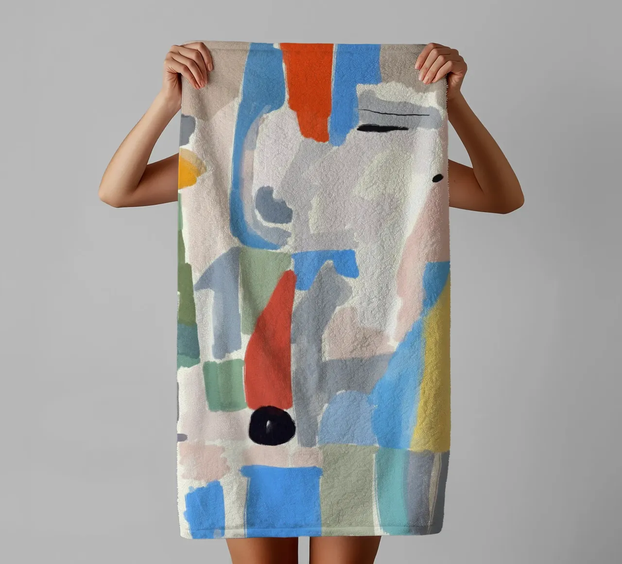 Pezzi di colore astratti asciugamano da bagno da Little Dean