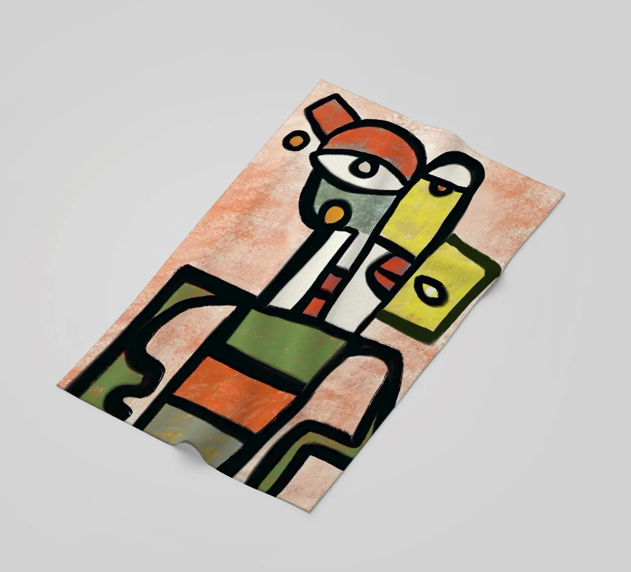 Ritratto di robot funky telo mare da Little Dean