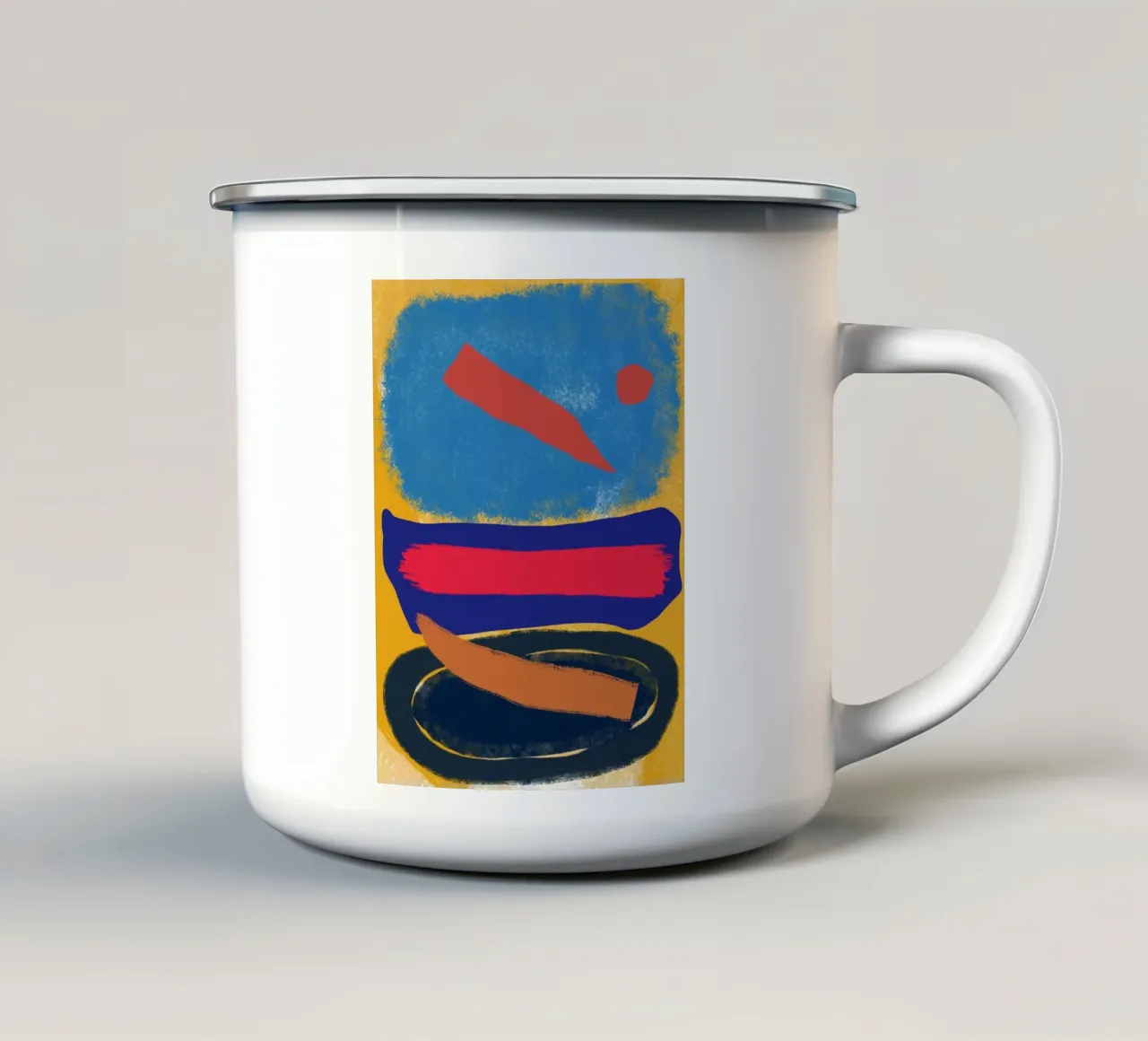 Recortar y abstraer taza de esmalte de Little Dean