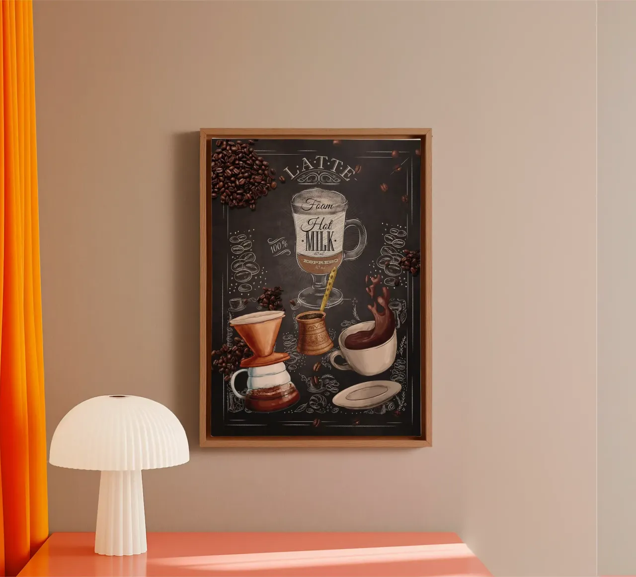 caffè espresso tela con Cornice a cassetta da Kevin Walters