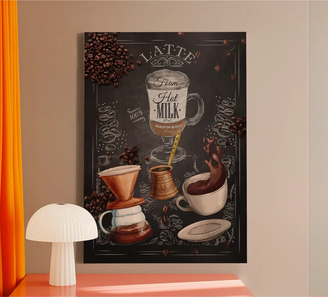 caffè espresso tela con Cornice a cassetta da Kevin Walters
