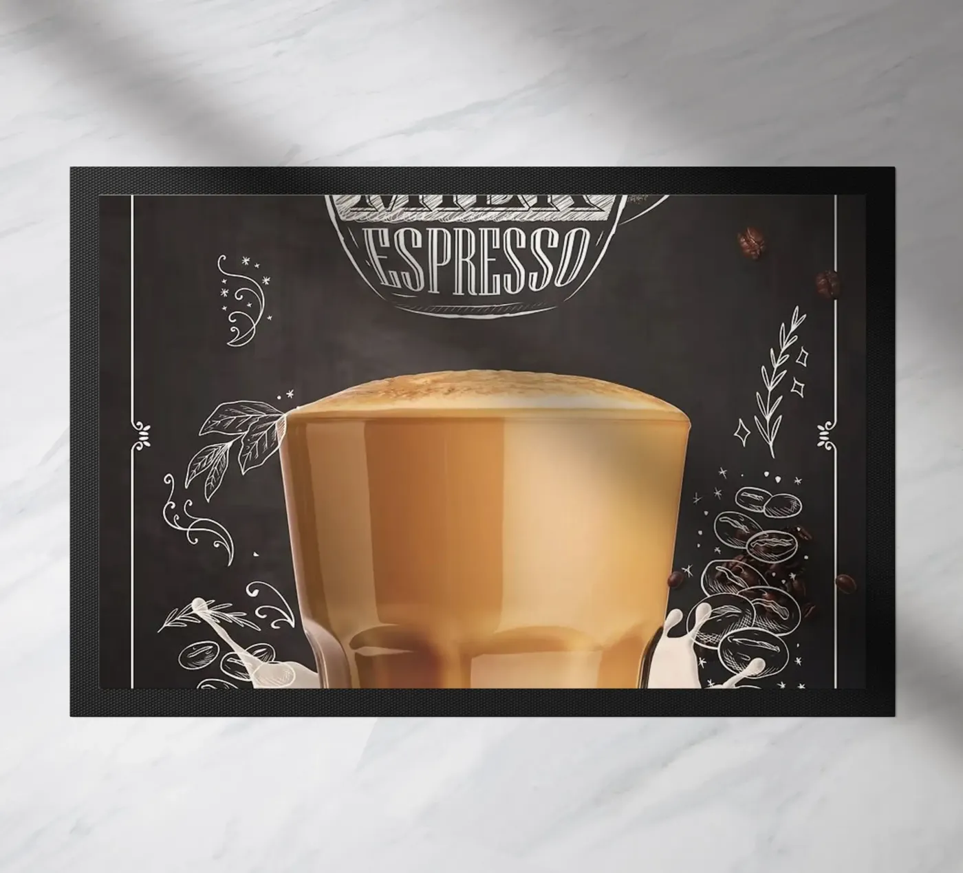 coffee latte doormat by Kevin Walters