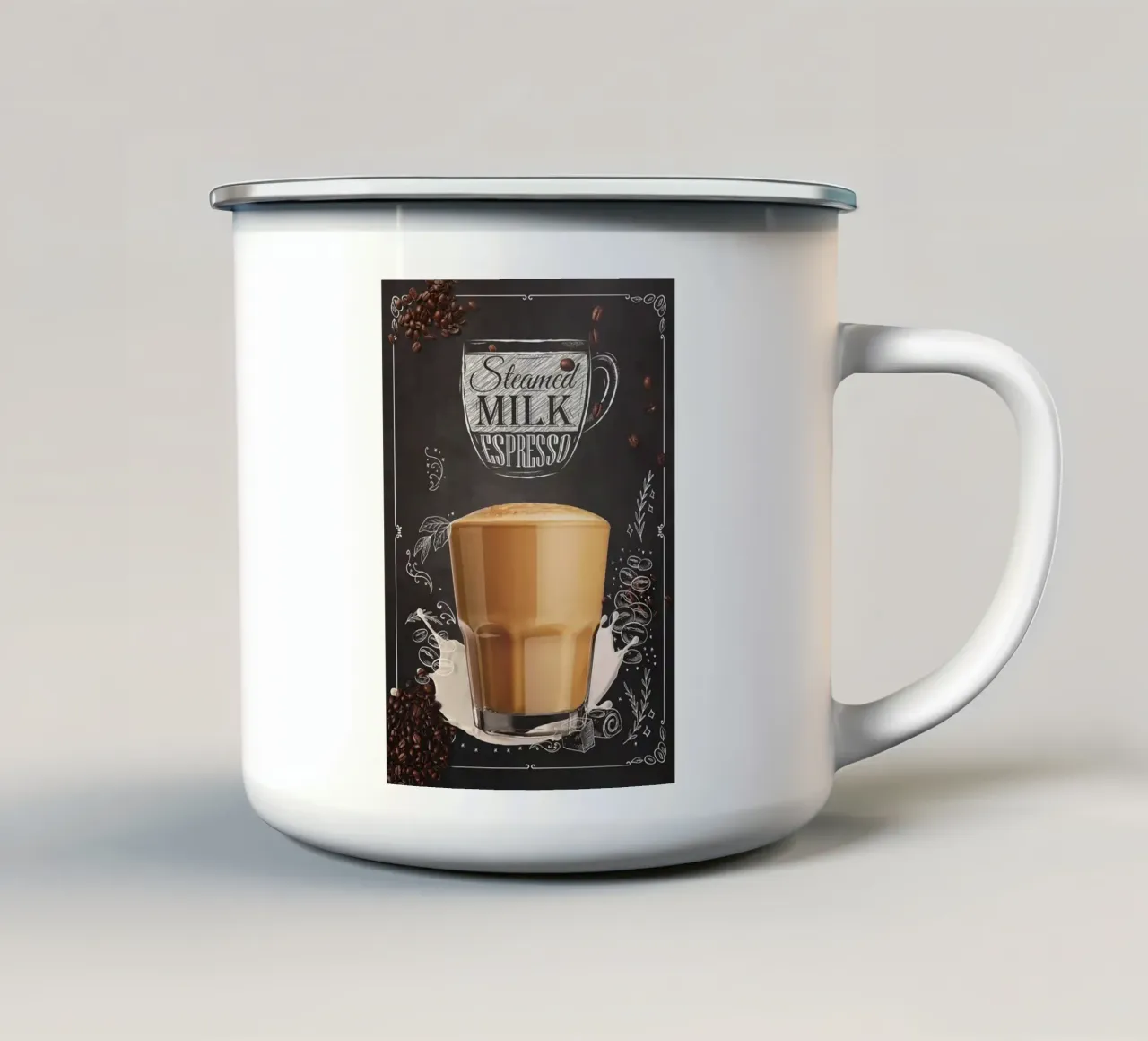 caffè macchiato tazza in smalto da Kevin Walters