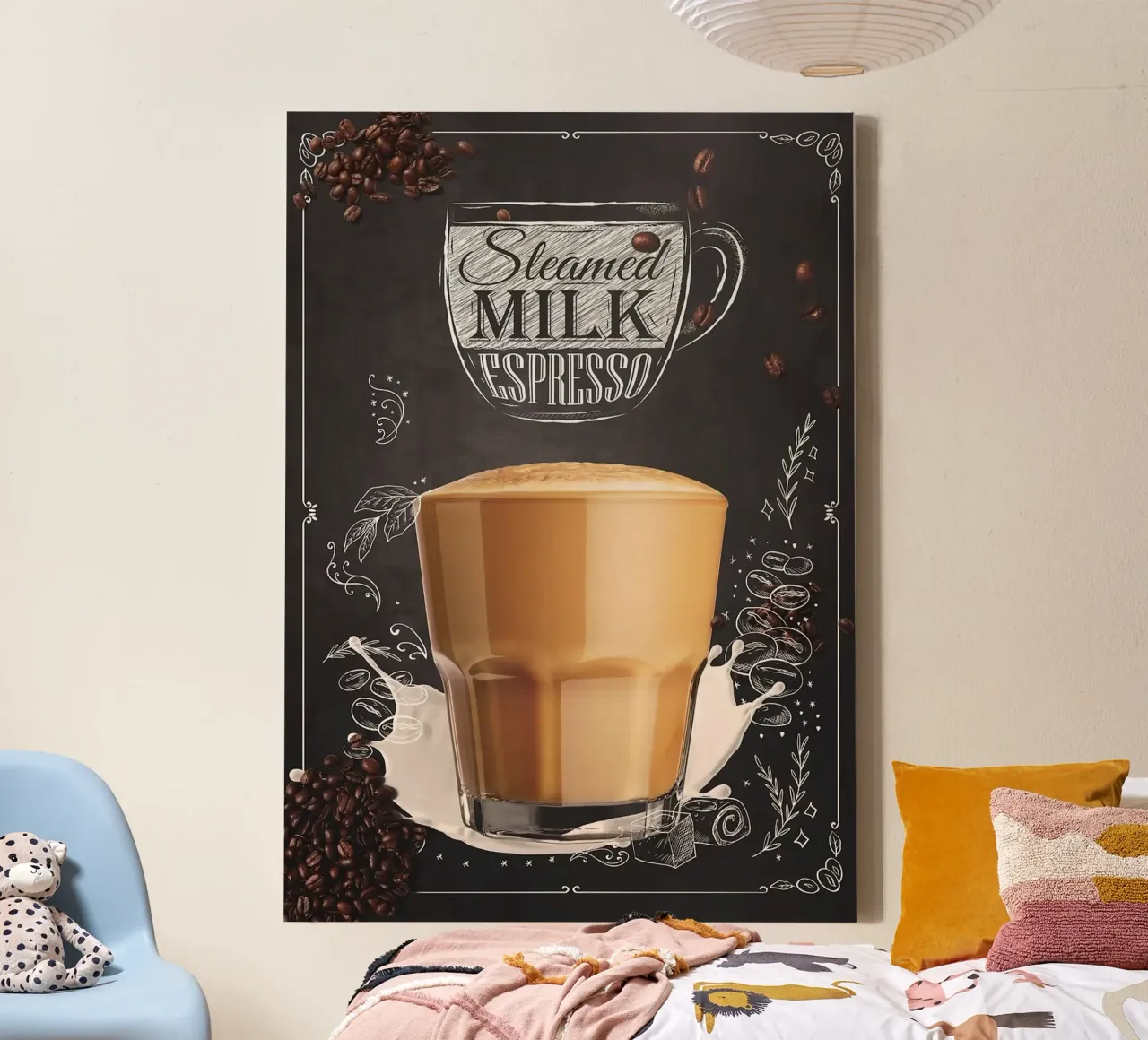 caffè macchiato tela con Cornice a cassetta da Kevin Walters