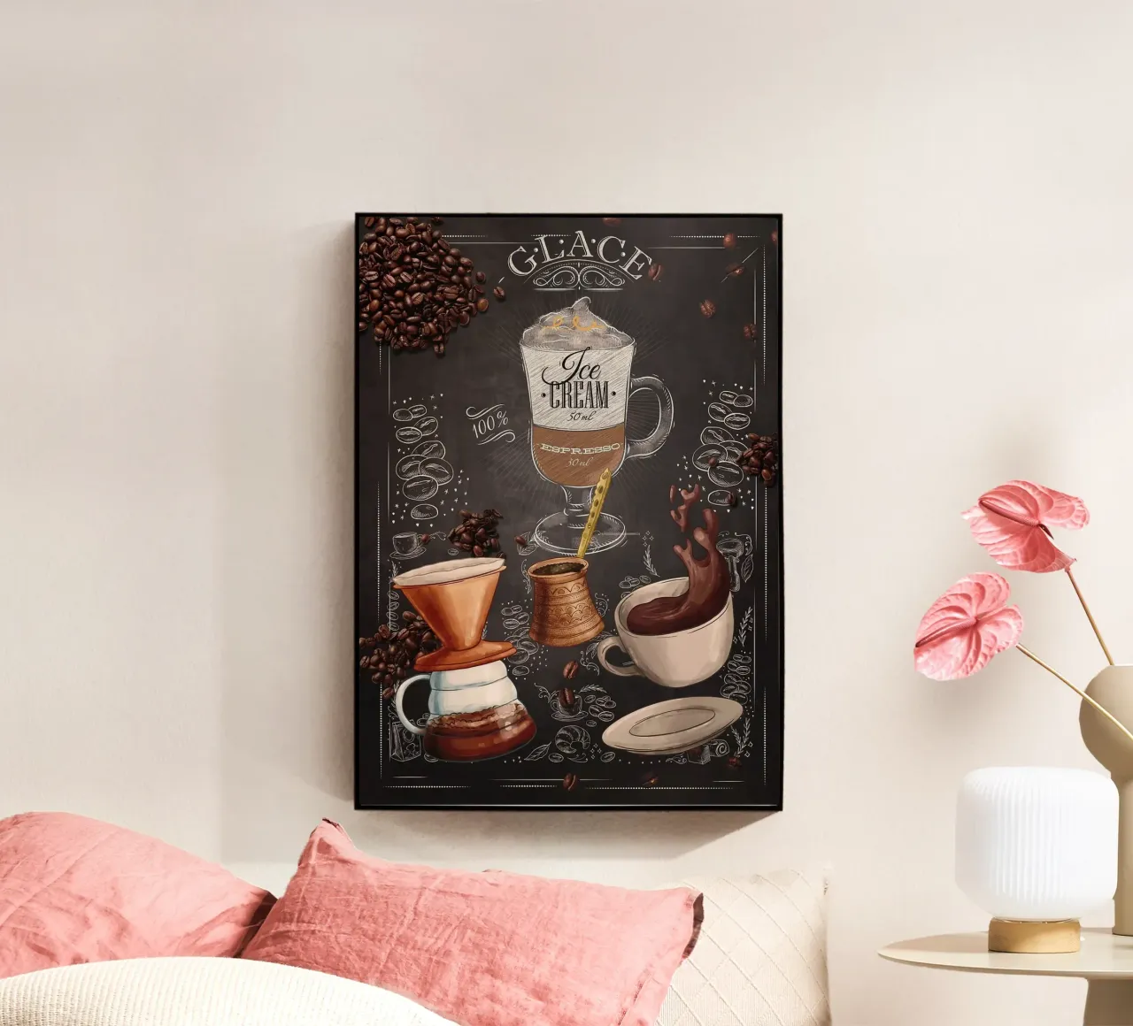 glace au café plexiglas de Kevin Walters