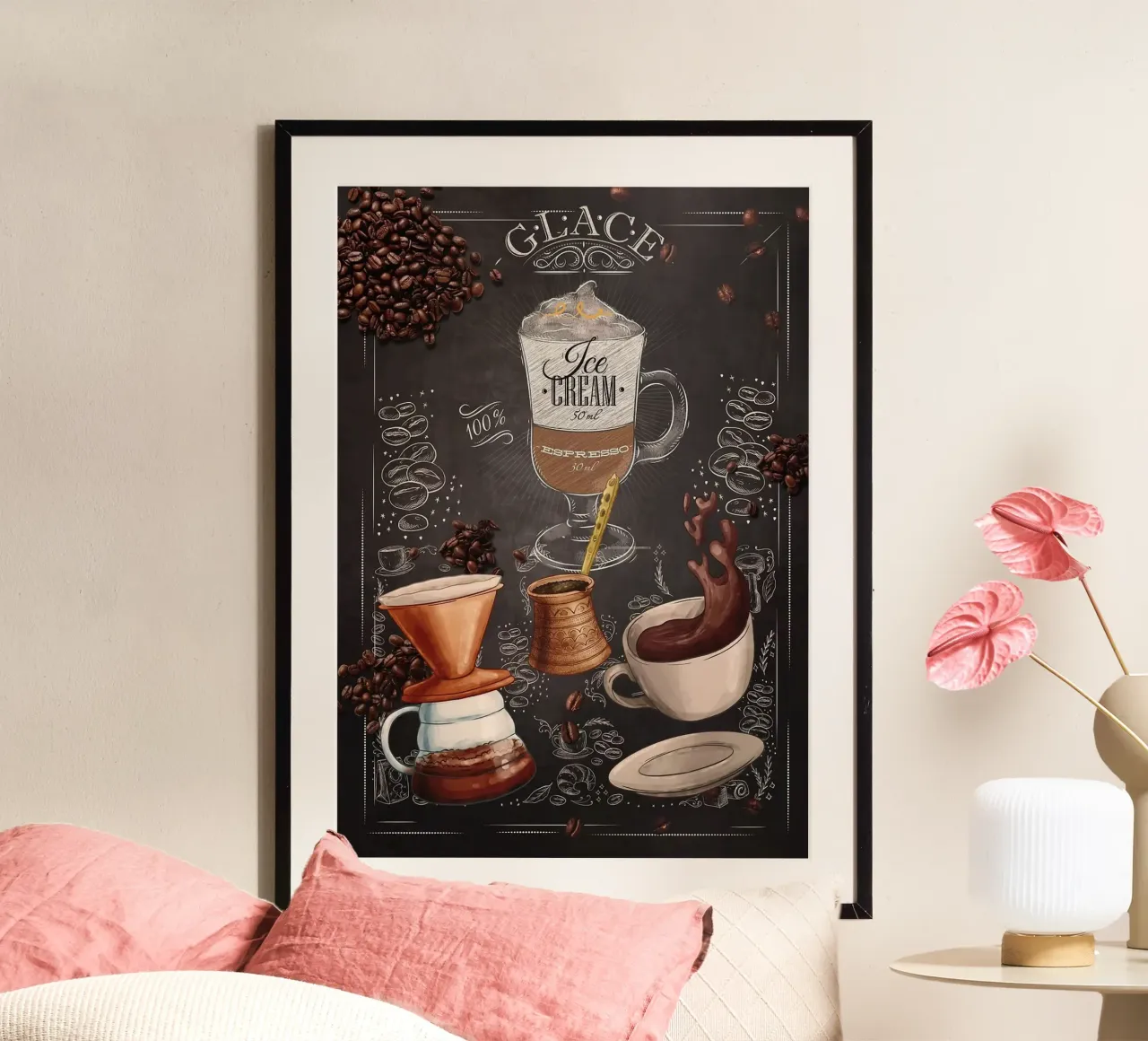 Kaffee-Eiscreme Poster von Kevin Walters
