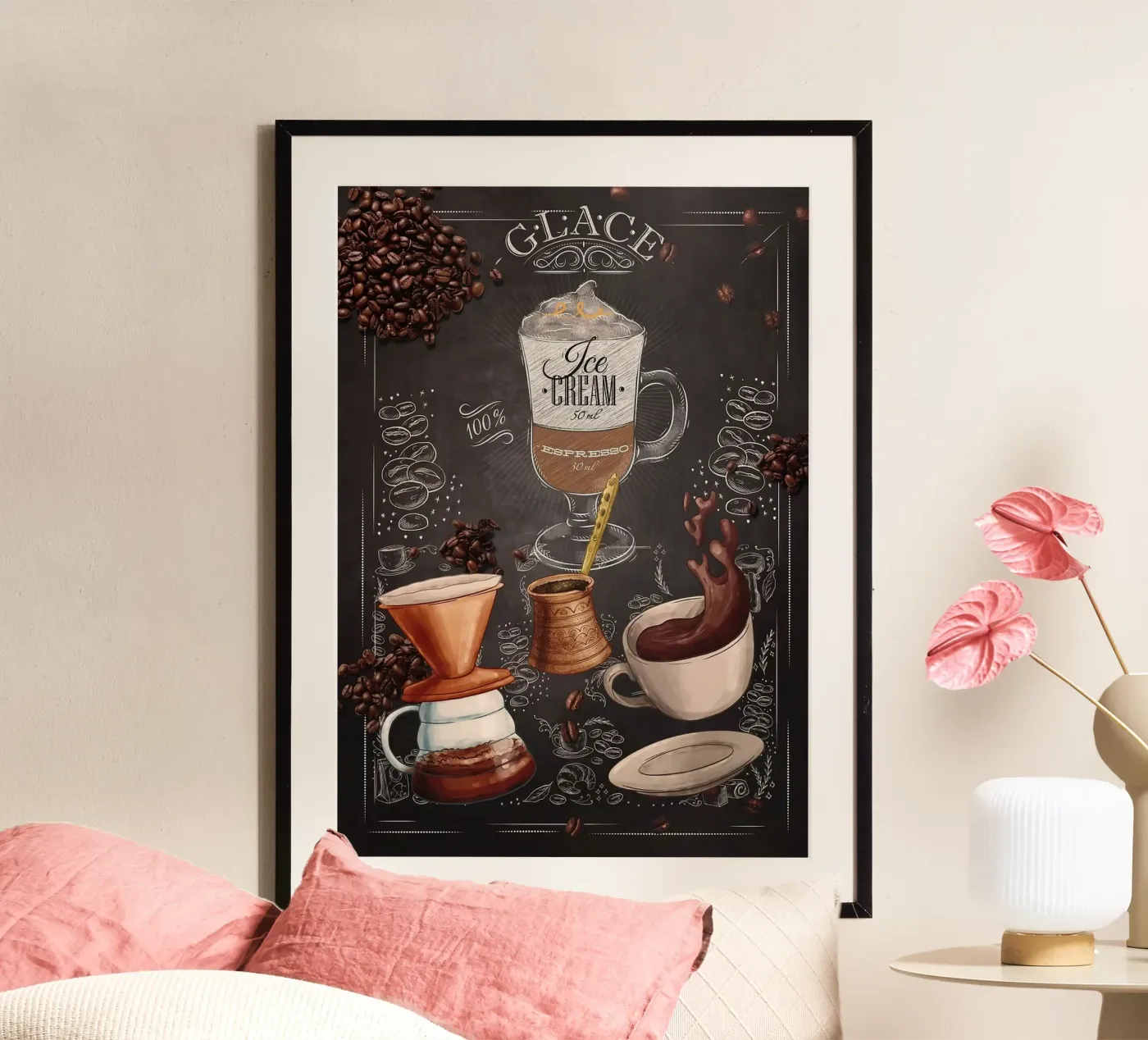 Kaffee-Eiscreme Poster von Kevin Walters