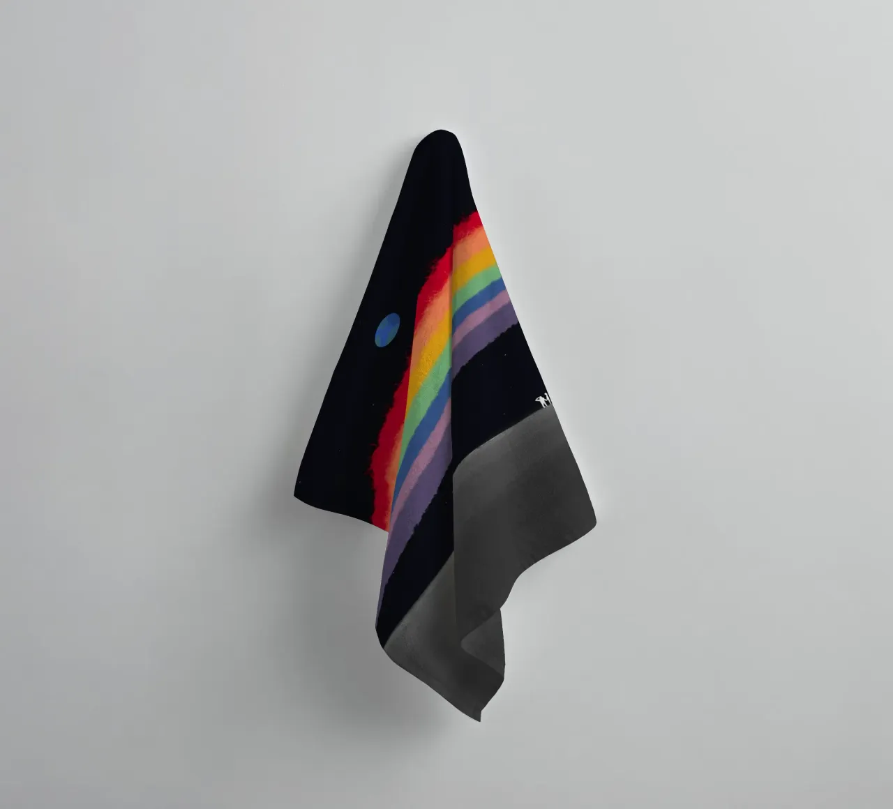 L'arcobaleno sulla galassia asciugamano da bagno da Little Dean
