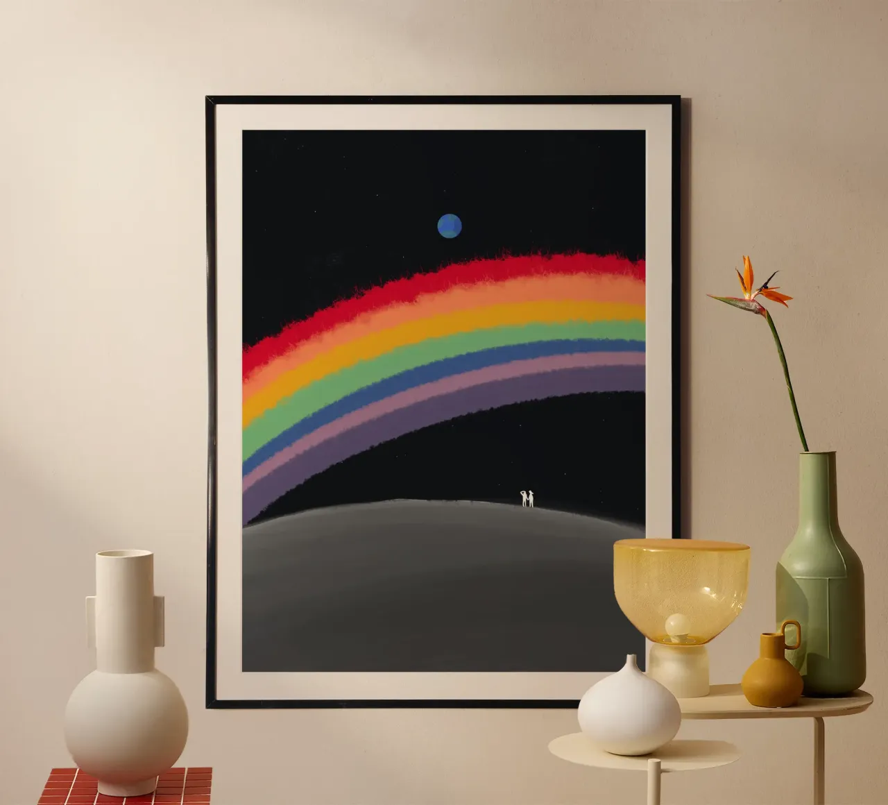 L'arcobaleno sulla galassia carta hahnemühle da Little Dean